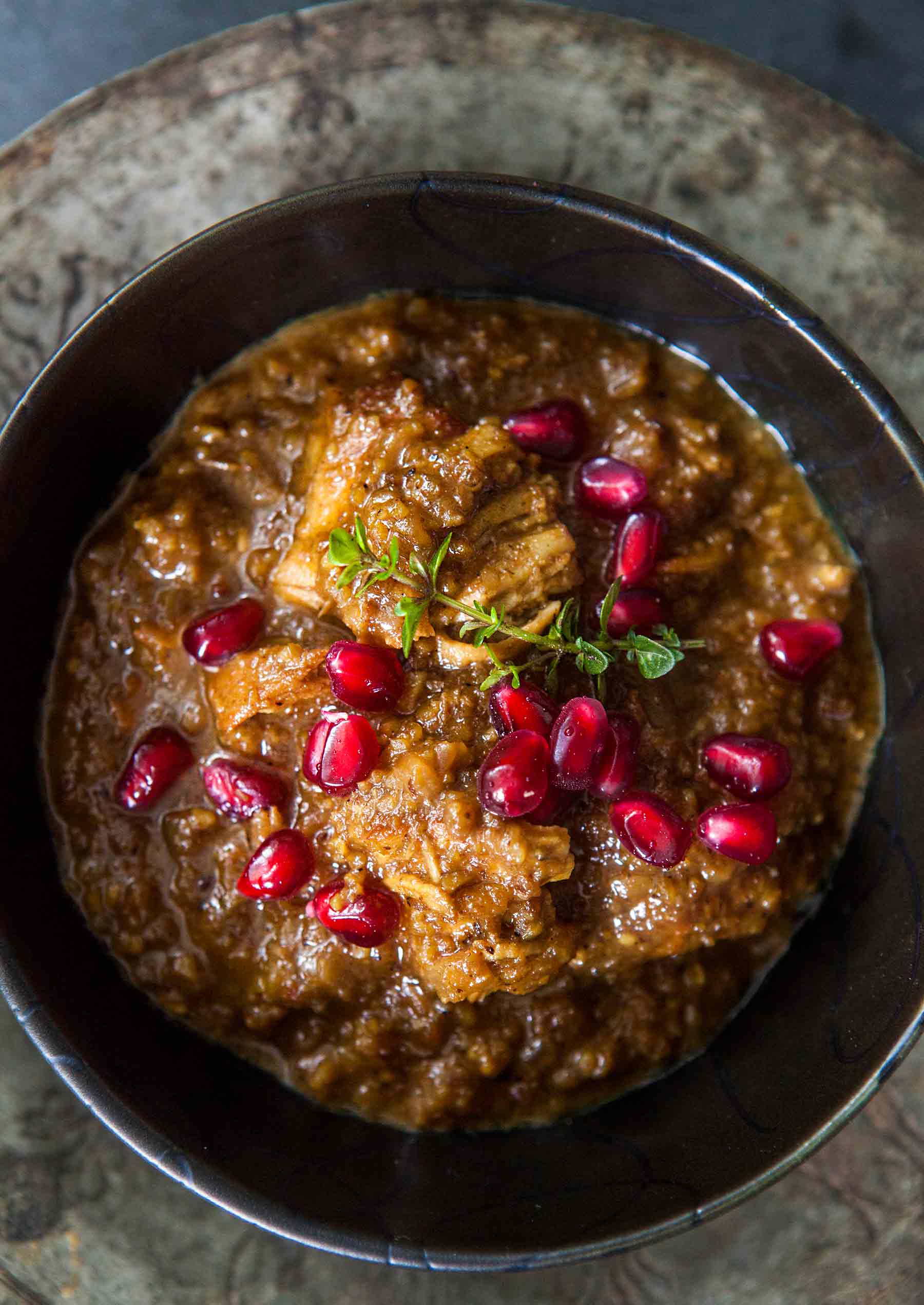 Chicken Stew with Walnut and Pomegranate Sauce (Fesenjan)