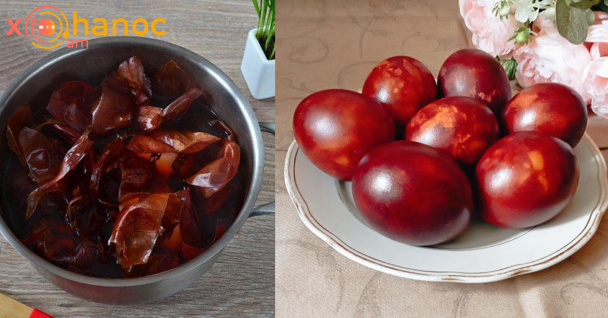 Ինչպե՞ս սոխի կլեպի միջոցով ՝ ձուն ներկել գեղեցիկ կարմիր գույն