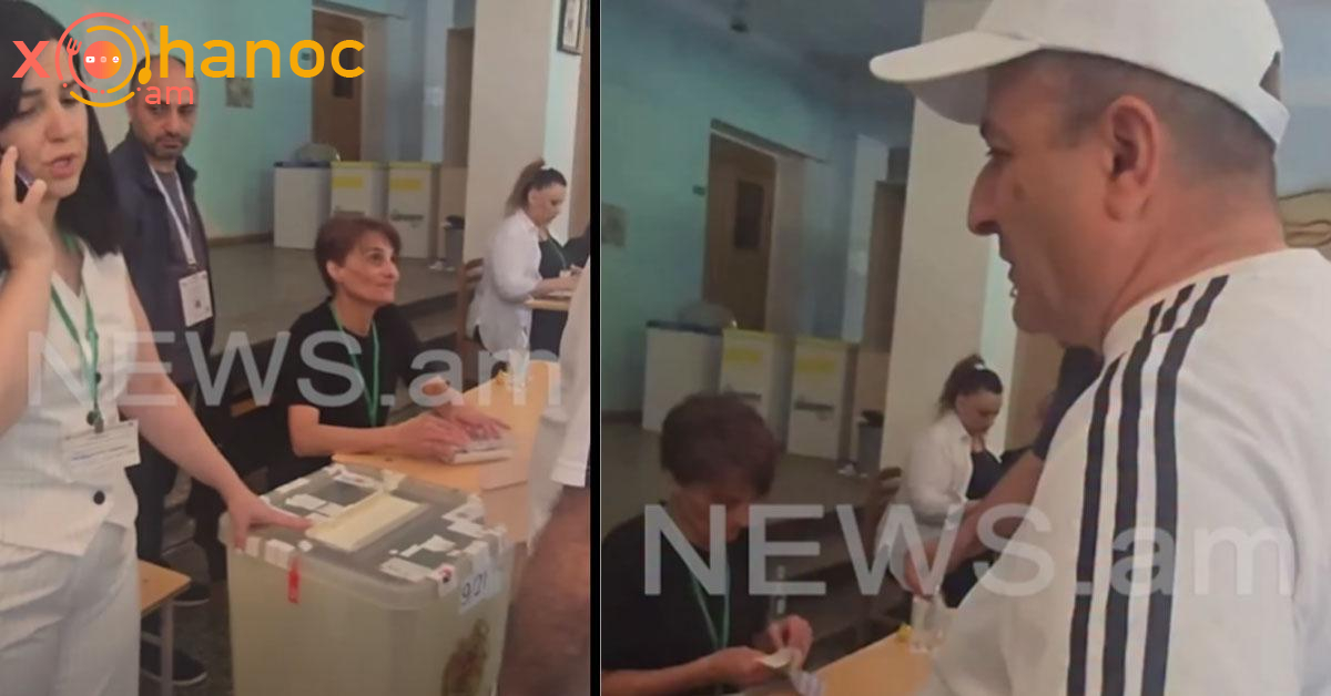 Քաղաքացին տեսեք ինչ է գցում քվեատուփի մեջ․ Լարված իրավիճակ է