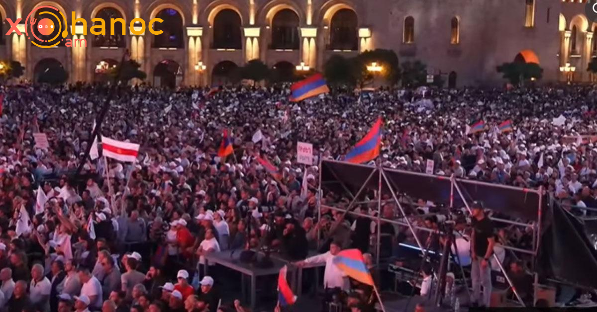Տեսեք ինչքան մարդ կա այս պահին Ուժեղ Հայաստանի հանրահավաքին ՝ Հանրապետության հրապարակում․ Տեսանյութ