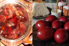 Ինչպես ձուն ներկել գեղեցիկ վառ կարմիր ՝ սոխի կեղևի միջոցով (տեսանյութ)